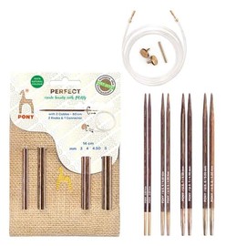 Pony Perfect Interchangeable Knitting Tips Set Just Jute 14cm - 1 Piece