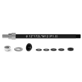 NICEDACK Thru Axle Adapter M12 x 1.0-160-172 mm for Bicycle Trailer Coupling, Compatible with Hub Size 142-148, Adjustable Shaft Length