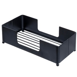 MyGift Modern Matte Black Metal Folded Paper Towel Holder for Commercial & Guest Bathroom, Sink Countertop or Vanity Table Disposable Napkin Storage Tray, Fits Multifold Towels up to 9.2 x 4.5 Inches