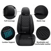 WENNFOUR Full Coverage Black Leather Car Seat Covers Full Set