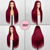 28 Inch Burgundy Wig Human Hair 9x6 Glueless Wigs Human