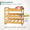 Yumkfoi Bamboo Can Organizer for Pantry, 3 Tier Stackable Can