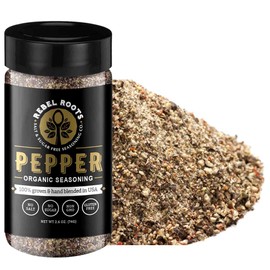 USDA Organic Salt Free Seasoning, No Salt Seasoning, Non-GMO Certified, Sugar Free Seasoning, Meal Prep Seasoning, All Natural, 100% Made in USA (Pepper, 3 Pack)