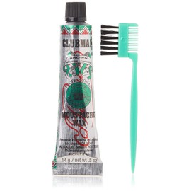 Clubman Pinaud Moustache Wax with Free Brush/Comb Applicator, Brown, 0.5-Ounce (Pack of 3)