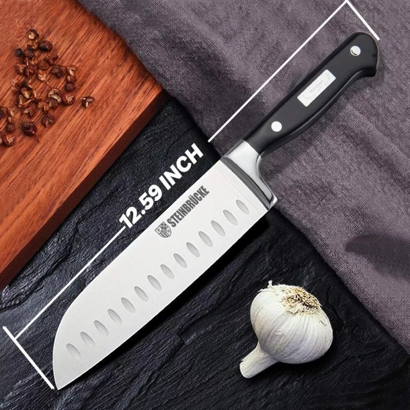 STEINBRÜCKE 7" Kitchen Knife Forged Sharp Blade for Slicing, Dicing,Choppin