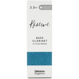Rico D’Addario Organic Reserve Bass Clarinet Reeds - Filed, Strength 3.5+, 5-Pack