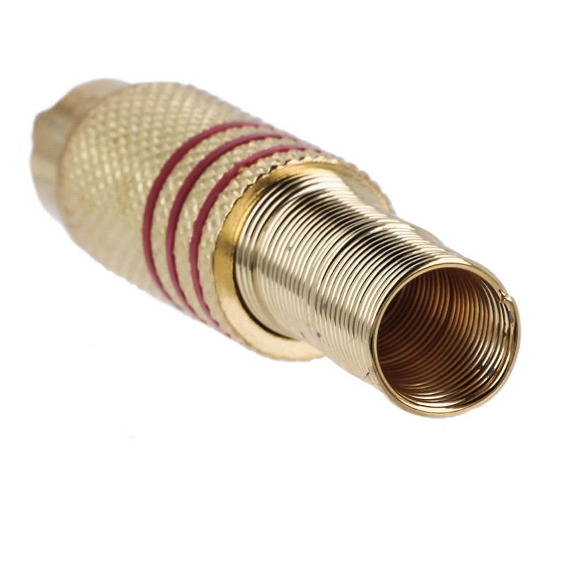 4x Lötfreie Cinch-stecker Koaxial-stecker Video/Audio Gold Farbe Rot/Schwarz