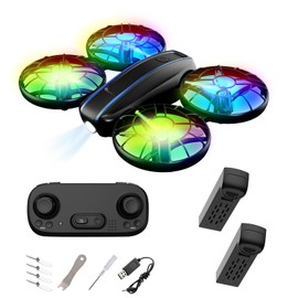 RC Drone for Kids and Beginner, Small RC Quadcopter with Lights and 3D Flip, Propeller Full Protect, Easy to Fly Toys Drone for Kids Boys and Girls Gift (Black)