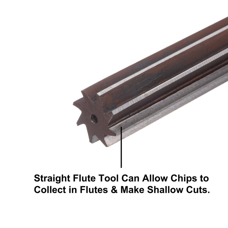 sourcing map 7/8" Hand Reamer H8 Accuracy Alloy Tool Steel