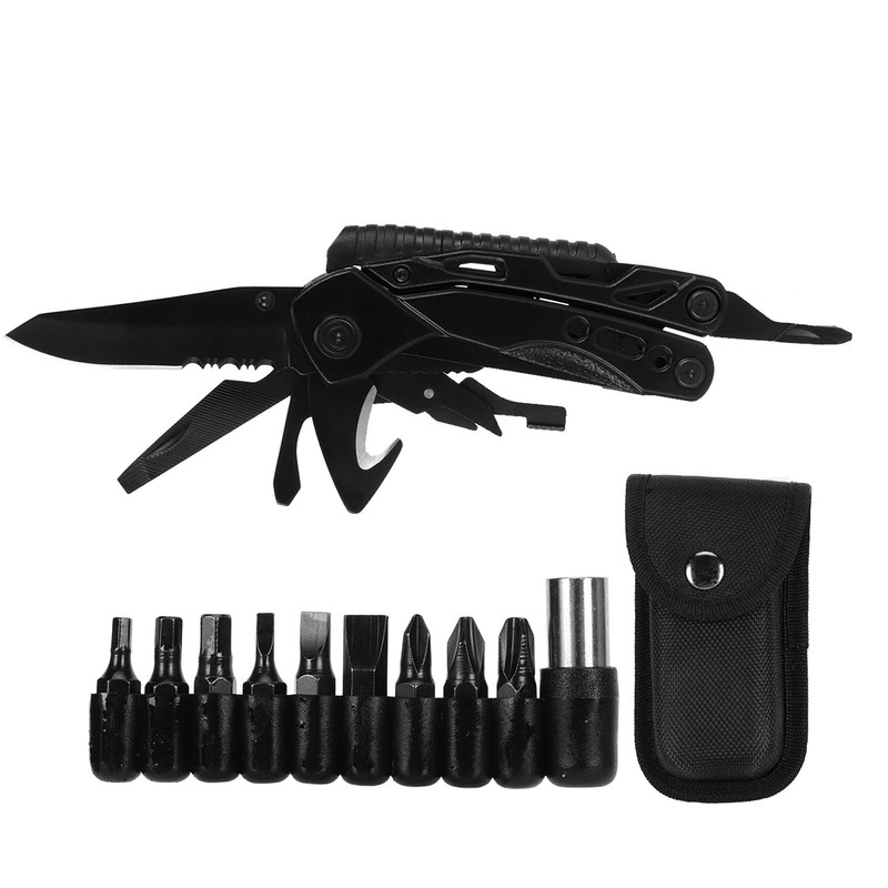Multitool Pliers Professional Stainless Steel Utility Knife Foldable Whistle Scissors