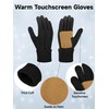 Aneco Winter Beanie Hat with Pom Pom Scarf Touchscreen Gloves