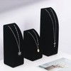 KunGe 3Pcs/Set Velvet Necklace Holder Stand, Pendant Chain Jewelry Display