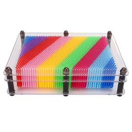 Handprint Sculpture Toy Plastic Hand Print 3D Model 3D Pin Sculpture Handprint Facial Model Transparent Acrylic Clone Funny Prank Toy for Children M (L)