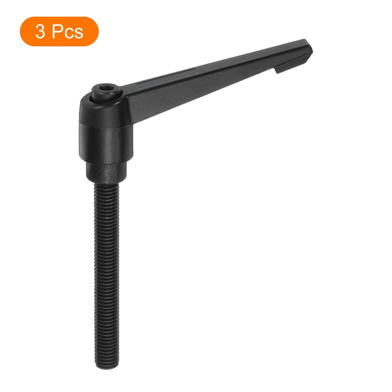 sourcing map 3Pcs M10 x 80mm Adjustable Knobs Handle Male