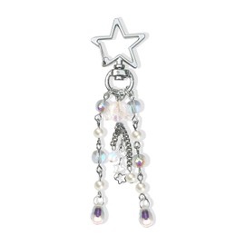 Agromusk Jellyfish Keychain,Cute Y2K Car Keychains for Women Girls Jellyfish Bag Charms Purse Accessories Star Jelly Decor (Clear)