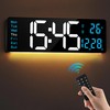 LEIKE 16" Large Digital Wall Clock Timer,Remote Control,2 Alarms, LED