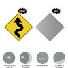 Winding Road with Sharp Turn Symbol Aluminum Novelty Traffic Sign