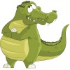 FUNNY CROCODILE BUMPER STICKER TOOLBOX STICKER LUNCH BOX HARD HAT STICKER
