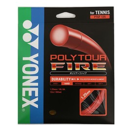 Yonex PTGF125 Solid Tennis Strings, Poly-Tour Fire, 125 (1.25mm), Red
