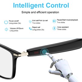 AI Smart Glasses, Bluetooth 5.3 Glasses for Men Women ,Translation Glasses with 164 Language,Physical Color Changing Lens, Music Playback & Hands-Free Calling,Design for Travel/Meeting/Business (M01)