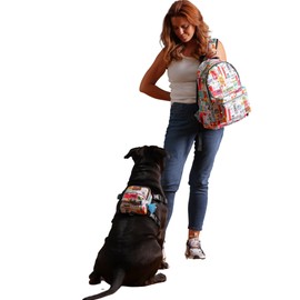 Pawlook Dog Backpack Harness – Street Smart | Waterproof, Adjustable, Breathable – Leash Attachment D-Rings, Poop Bag Pocket – Small & Medium Dogs – 8 Styles Traveller Small
