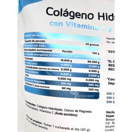 Colágeno Hidrolizado Puro Vitamina Magnesio 300 Grs Sabor