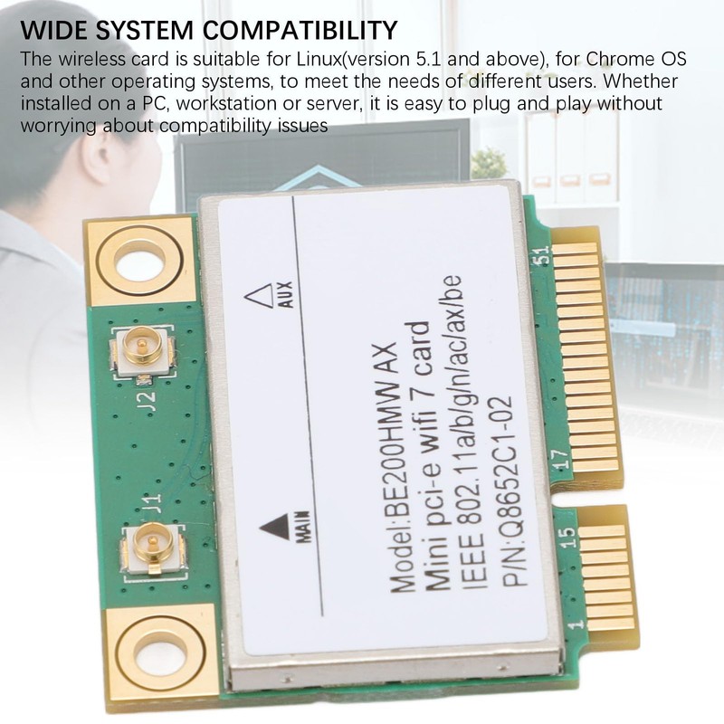 WiFi 7 Tri Band Half Mini PCIE Wireless Network Card