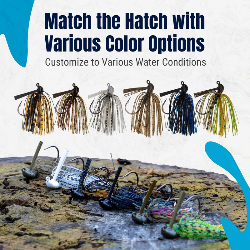 Reaction Tackle Lead Flipping Jig- 1/4oz- Perch (3 Pack)