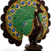 Wooden Dancing Peacock Traditional Indian Rajasthani Home Decoration Table Décor