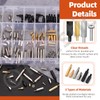 Tanstic 256Pcs M3 Male Female Iron Nickel Plated/Brass/Nylon Hex Spacer