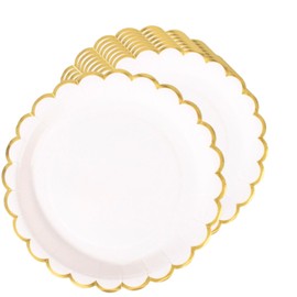 PRUNCRUN Christmas Tableware, Paper Plate, Stylish, Christmas Plate, Disposable, Christmas Party, Diameter 9.1 inches (23 cm) x 8 Plates Included