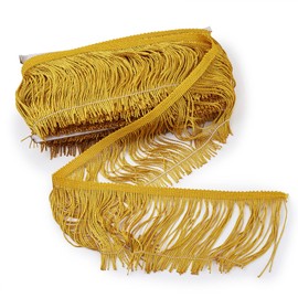 About 10m width 10cm gold fringe lace fringe trim tassel polyester remade fringe tape trim ribbon for crafts clothing sewing craft DIY handmade accessories for clothing curtain decoration decoration