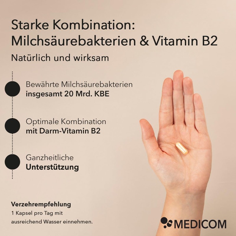 Medicom Medicom - ProBalance Kapseln, mit 4 hochdosierte Milchs?urebakterienkulturen und