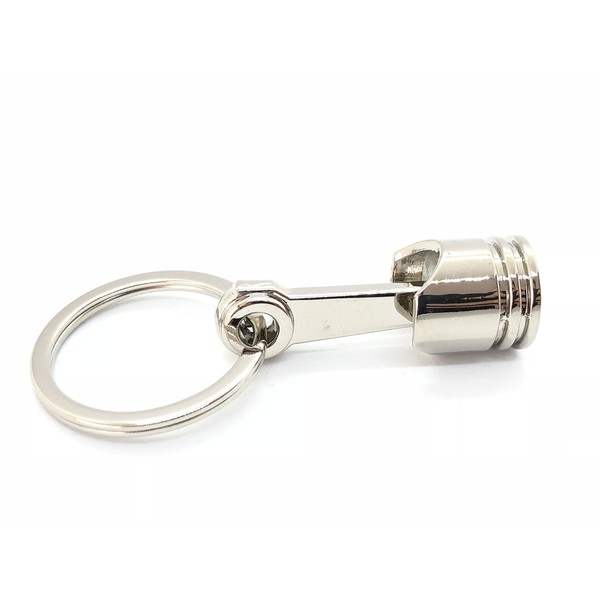 GT//Rotors Silver Piston Keychain Automotive Car Gift Key Chain Ring