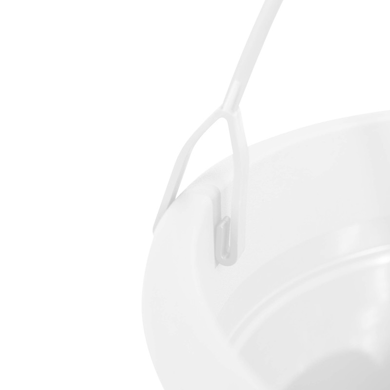 greemotion Lea Hanging Basket, Plastic Hanging Flower Pot in White,