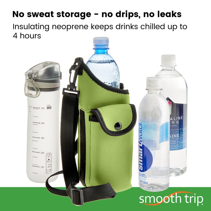 Smooth Trip AquaPockets Water Bottle Holder - Insulating Neoprene Water