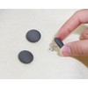Mini Skater Small Upholstery Pins Linen Fabric Covered Button Twist