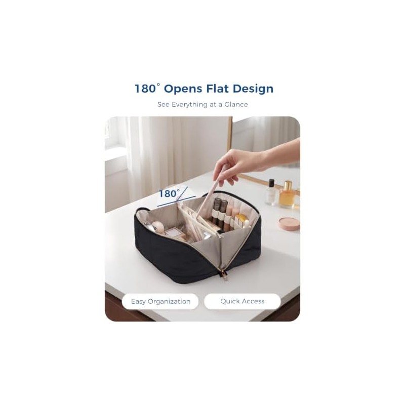 Cosmetic Bag Organizer Travel, Compact Lightweight Accessory for Travel and