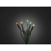 Micro LED light chain with dark green cable