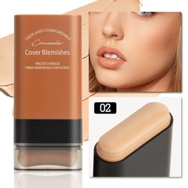 Foundation Stick with Built-In Foundation Brush,Concealer Makeup Skin Tint Stick, Instantly Balance,Natural Color Full Coverage For Medium Skin Tones
