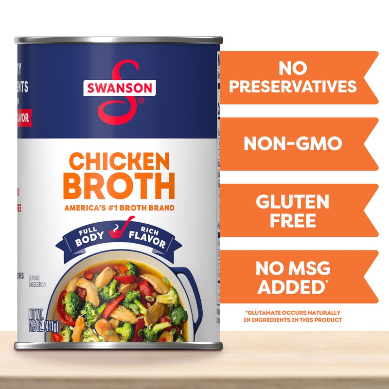 SWANSON S Chicken Broth, 14.5 oz Can (Pack of 4)