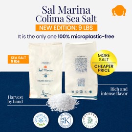 SAL MARINA | Unrefined Colima Sea Salt 9lbs | Kosher Salt 100% Natural - Vegan Gluten Free Organic Table Salt Seasoning Food