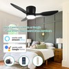 YLIEHS 42-Inch Smart Flush Mount Ceiling Fan with Lights, Remote