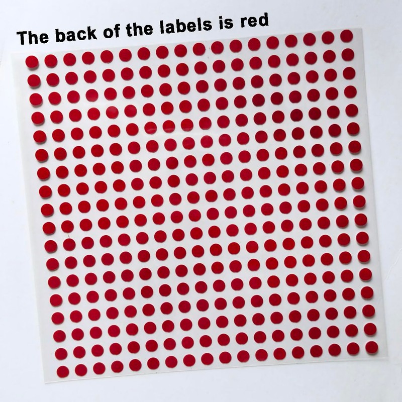 620pcs 0.24 inch Dot Water Sensitive Sticker Turn Red When