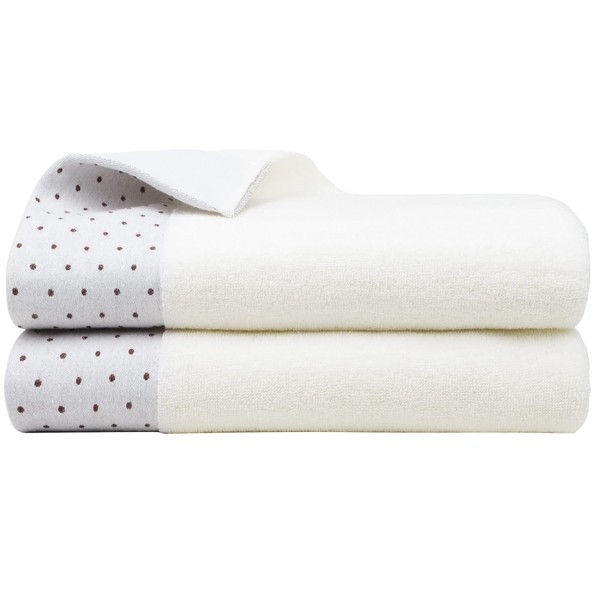 PiccoCasa Bath Towels Set of 2, 100% Combed Cotton 600