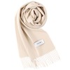 GILDARA FT33 100% Cashmere Basic Wave Cashmere Scarf, Solid Color,