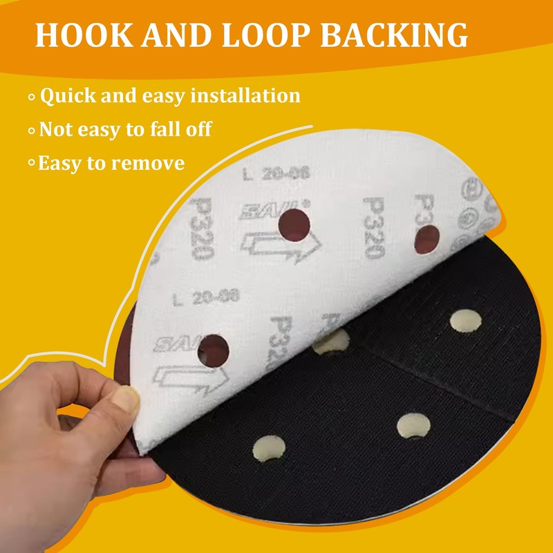 Mimhooy 225mm Sanding Disc Hook and Loop 60 Grit Sandpaper