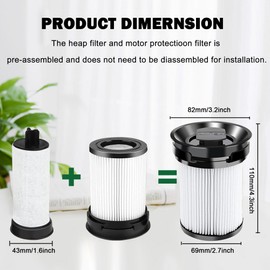 EZ SPARES 4 PACK Fine Dust Filter Replacement for Miele TriFlex HX1/HX1 Pro Cordless Stick Vacuum Cleaners，HX-FSF HEPA Vacuum Filter Replacement Part #11289902