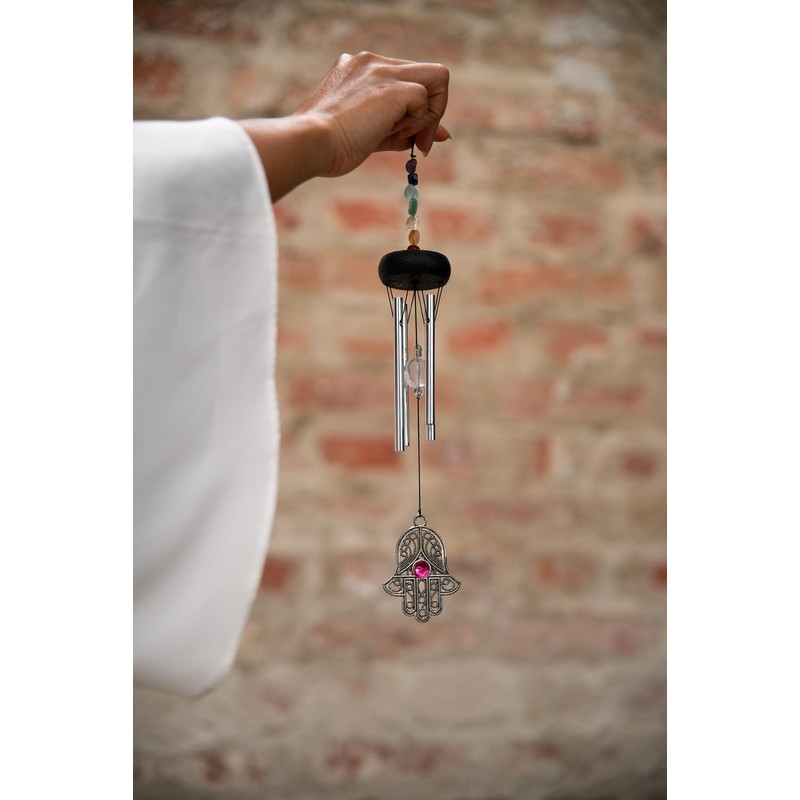 Sonic Energy Mini Chakra Chime Hamsa - Small Wind Chime