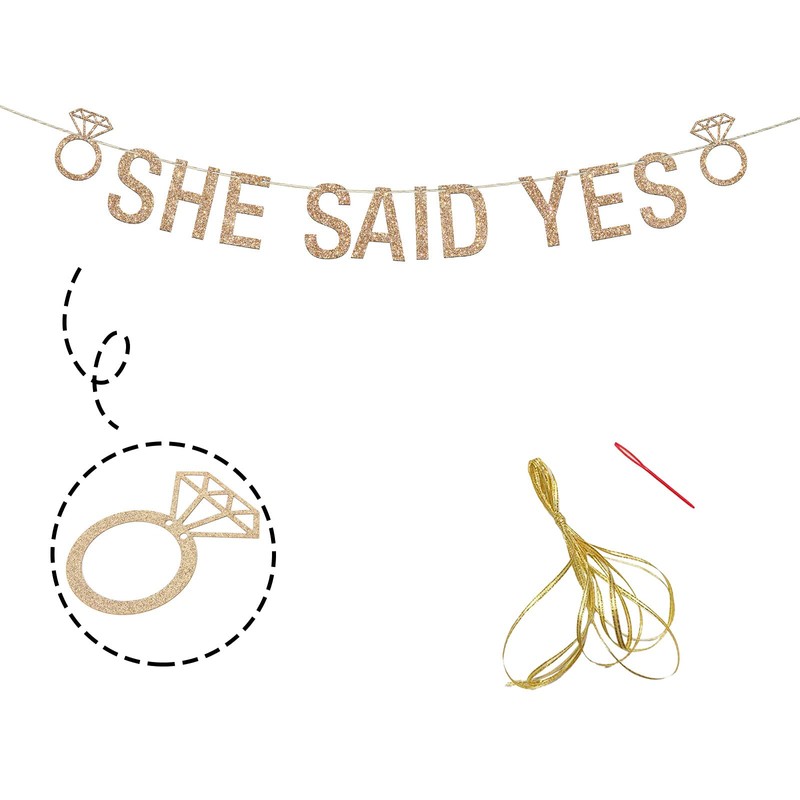 She Said Yes Banner, He Put a Ring on It,